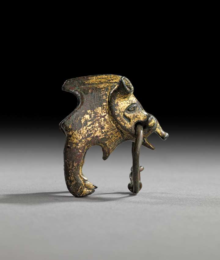 Romano-British gilt-bronze boar attachment